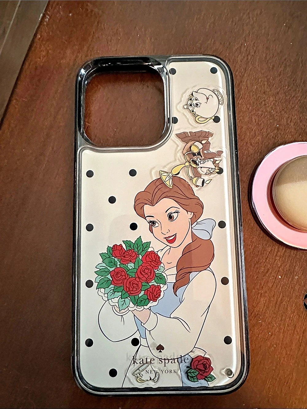 Kate Spade Disney Belle Phone Case White & Black Like New